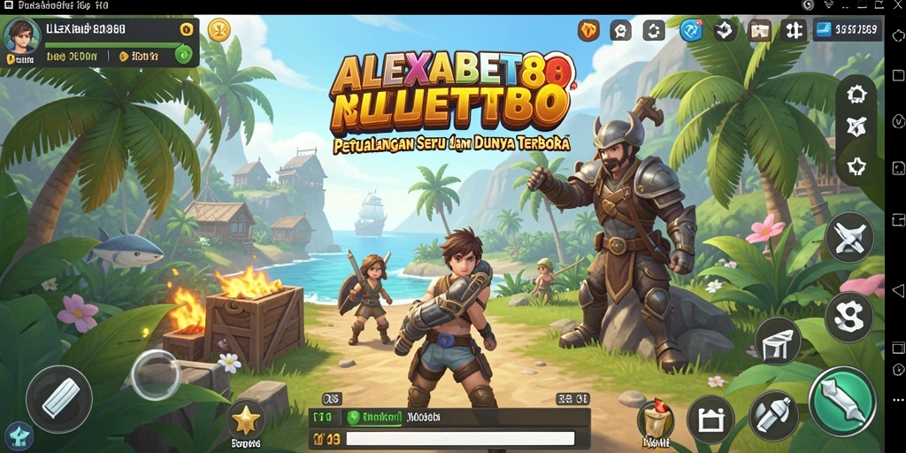 Tampilan gameplay ALEXABET88 yang menakjubkan dalam dunia terbuka.