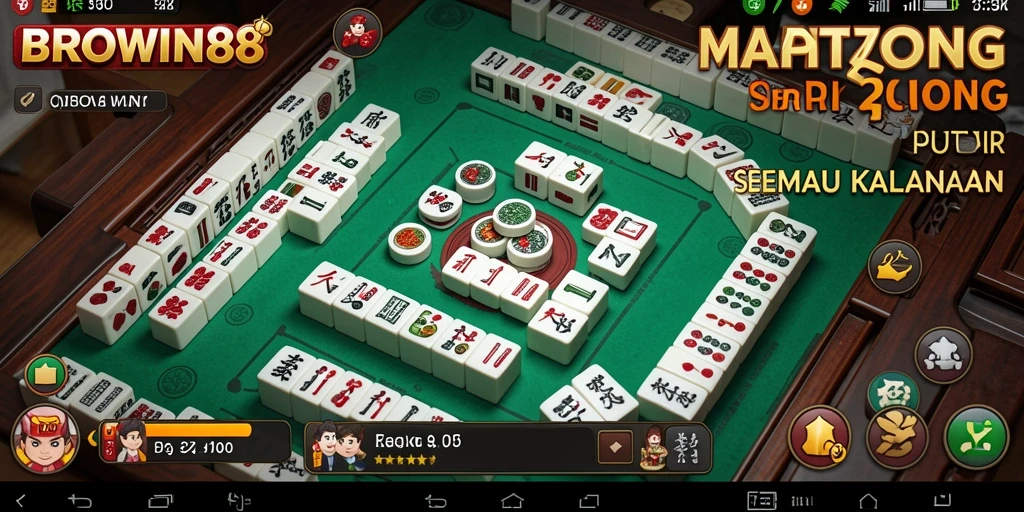 Screenshot gameplay BROWIN88 yang menampilkan suasana permainan Mahjong.