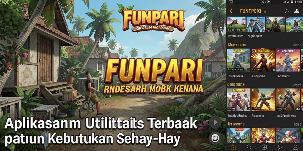 Tangkapan layar utama dari aplikasi FUNPARI dengan tampilan antarmuka yang jelas.