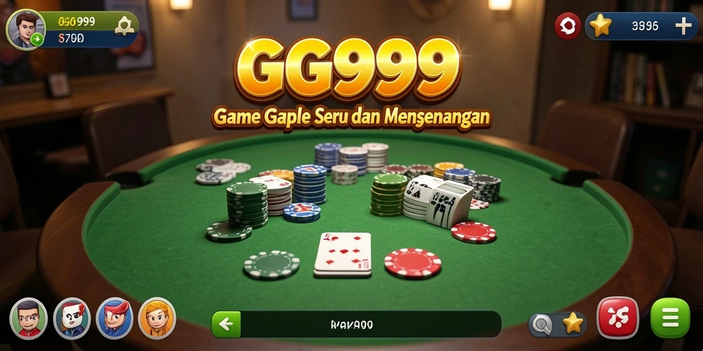 Screenshot gameplay GG999 menunjukkan momen seru saat bermain Gaple.