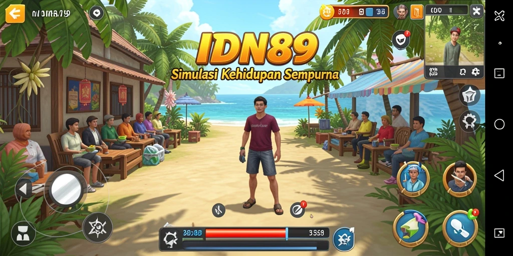 Tampilan gameplay IDN89 yang menakjubkan dalam simulator kehidupan.
