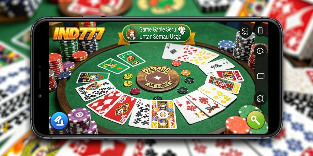 Gameplay seru Gaple dengan tampilan yang menarik.