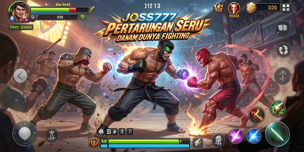 Tampilan gameplay seru di JOSS777 dengan pertarungan yang menegangkan.