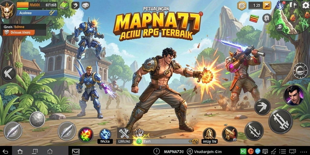 Tangkapan layar gameplay MAPNA777 yang menunjukkan aksi pertarungan yang mendebarkan.