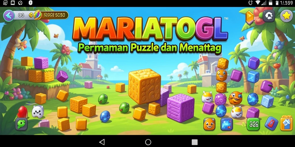 Screenshot gameplay MARIATOGL menampilkan tantangan puzzle menarik.