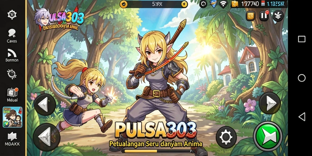 Tampilan gameplay PULSA303 yang menarik dengan karakter anime dinamis.