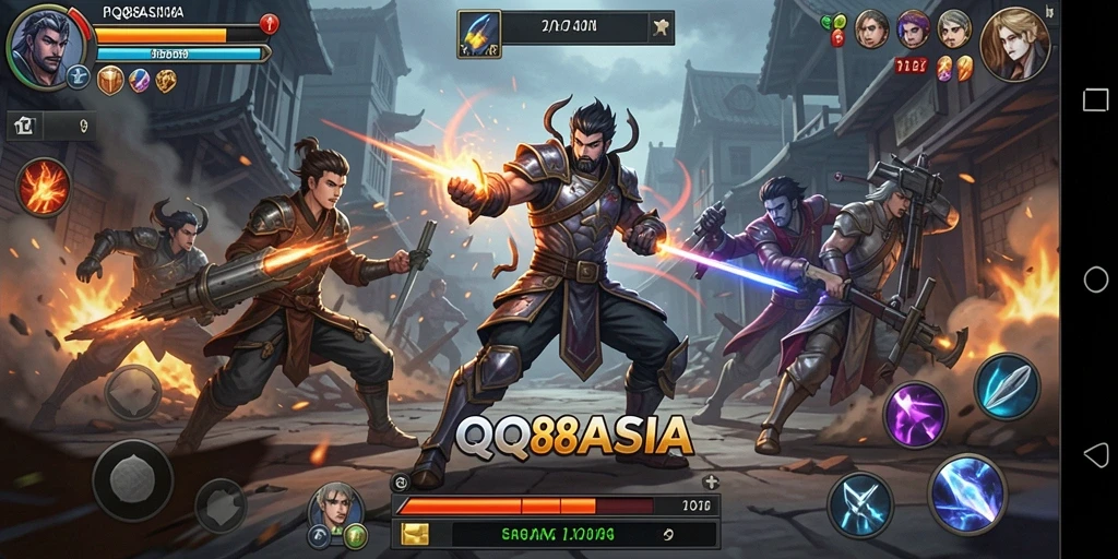 Tampilan seru aksi pertarungan dalam QQ88ASIA.