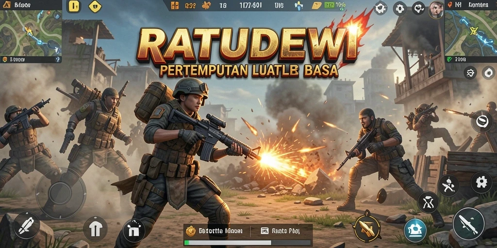 Tampilan gameplay epik dari RATUDEWI dalam mode Battle Royale.