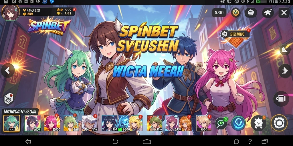 Screenshot SPINBET menampilkan aksi seru dengan karakter Anime yang dinamis.