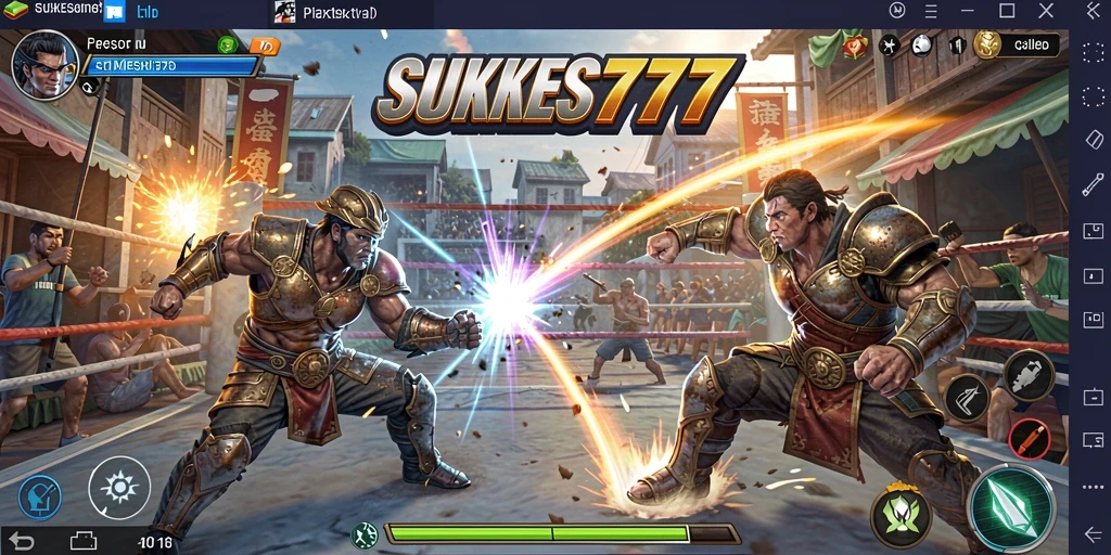 Tampilan seru gameplay SUKSES777 dalam aksi pertarungan.