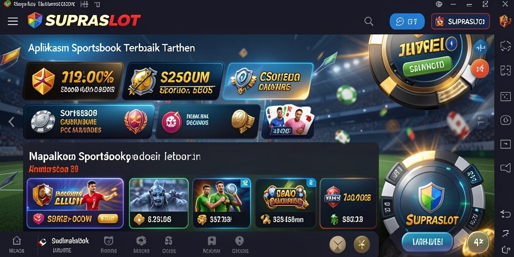 Tampilan gameplay menarik dari SUPRASLOT saat memasang taruhan olahraga.