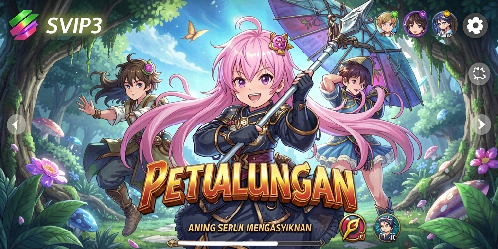 Gameplay seru dengan karakter anime yang beragam.