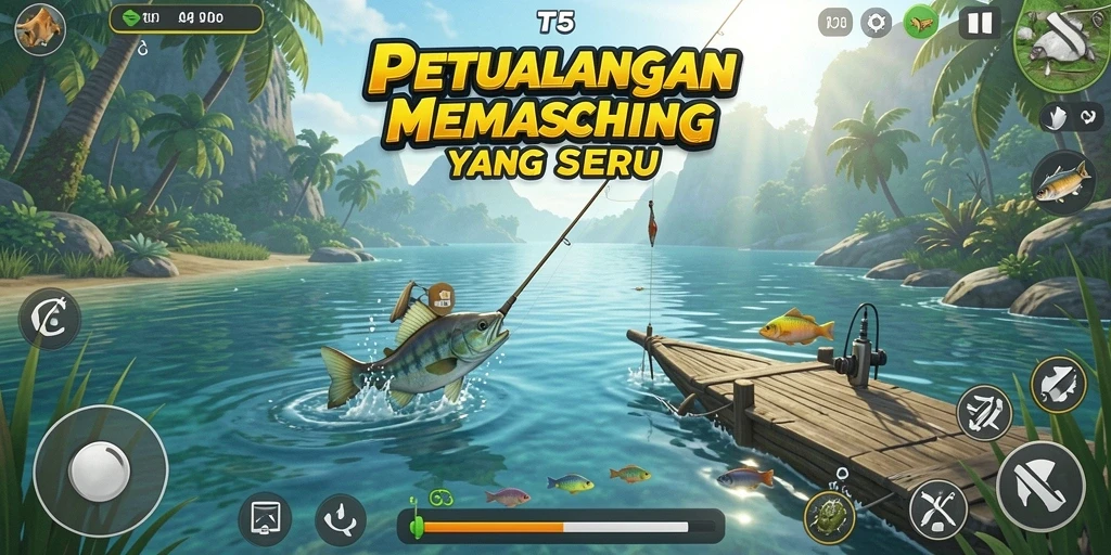Tampilan grafis menakjubkan saat memancing di T6.