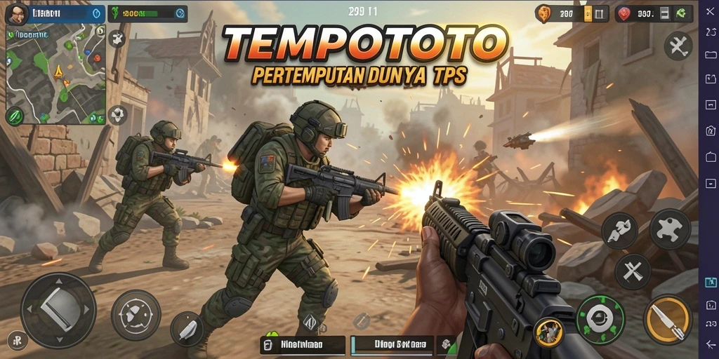 Tangkapan layar gameplay seru TEMPOTOTO dengan aksi menegangkan.