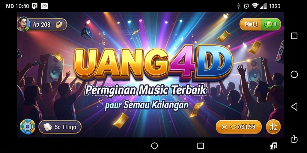 Tangkapan layar UANG4D menampilkan gameplay seru dalam kompetisi musik.